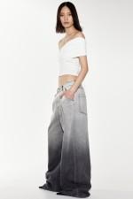 Wide-Leg Twill Pants