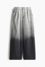 Wide-Leg Twill Pants