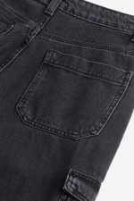 Denim cargo trousers